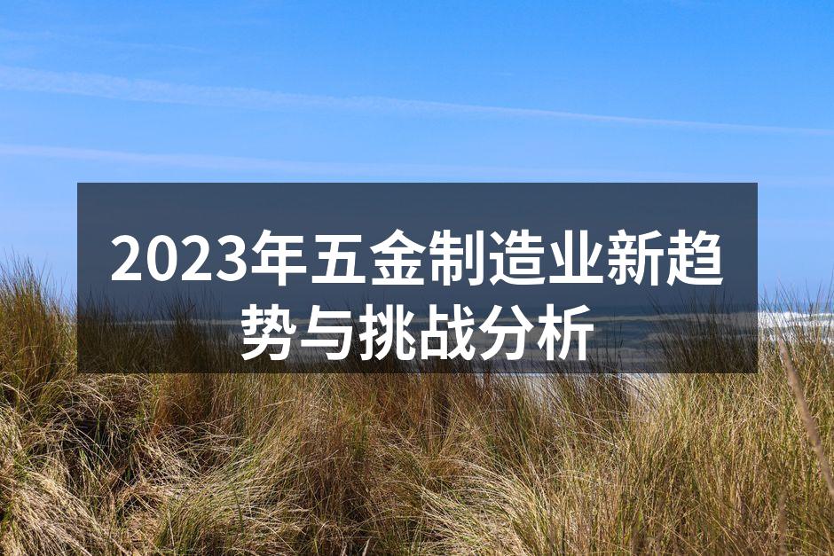 2023年五金制造业新趋势与挑战分析
